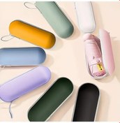 Resim Oldfriend Off White Altı Çubuklu Cep Şemsiyesi, Katlanır Portatif 