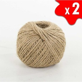 Resim JUT DEKORATİF 2 TOP – 100 Metre 100 Gram ÇUVAL HASIR HALAT İPİ 