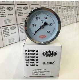 Resim 63 500 C Derece 25 Cm Dalma Boylu Fırın.taş Fırın Termometresi Simga N11.1120 