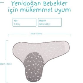Resim Sevi Mommyslab Mağaza Bebe 0 -3 Ay Desenli Yeni Sezon Kundak %100 Pamuk - Yeni 