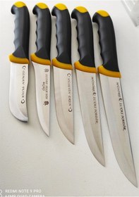 Resim 5li Set Kasap Kurban Ve Mutfak Bıçağı-110 - Siyah 