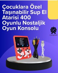 Resim 400 Oyunlu Taşınabilir Retro El Konsolu 