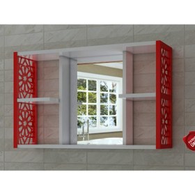 Resim Remaks Aynalı Banyo Dolabı kırmızı 