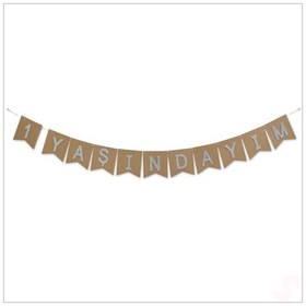 Resim 1 Yaşımdayım Kraft Banner - 180 Cm 0-99 