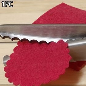 Resim Profesyonel paslanmaz çelik makaslar - kumaş, kıvrık kesme ve tırtıklı giysi makası - pil veya elektronik bileşen gerektirmeyen metal dikiş aletleri 