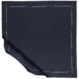 Resim İpekevi Twill İpek Eşarp - Signature - Lacivert Beyaz Lacivert Beyaz 