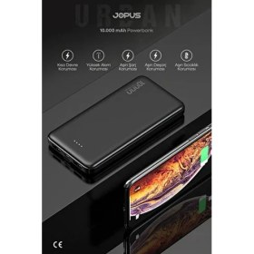 Resim Jopus 10000MAH Powerbank - LED Işık Göstergeli - Taşınabilir Şarj Cihazı - Siyah JP-P10 