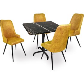 Resim Beymobilya Indigo Werzalit Kare - Çırağan Masa Takımı (80X80) (520891785) 