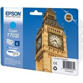 Resim Epson T7032 Cyan Mavi 800 Sayfa Mürekkep Kartuş T70324010 