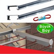 Resim Yiğit Cetinel Balkon Çamaşır Kurutmalık Askılığı Kare Küpeşte Balkon Askısı 80x30 Mm 