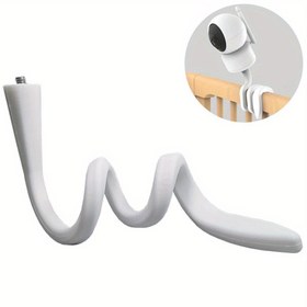 Resim Bebek izleme/İç mekan kamera için delik gerektirmeyen güvenlik kamera askı aparatı, çeşitli modellere uygun, 42cm/16.53in, Esnek dönebilen kamera montajı, Silikon kaplı metal magnezyum alaşımı, Kolay kurulum 