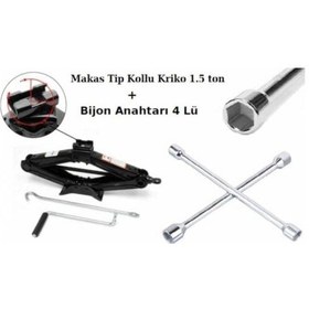 Resim Makas Kriko Kollu 1.5 Ton +bijon Anahtarı 4 Lü 
