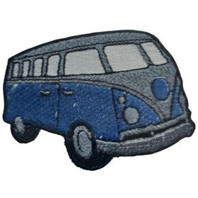 Resim Aplike Ütü İle Yapışan Otobüs Mavi - Gri Arma 4x2 cm 