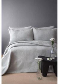 Resim Apricitas Home Savoy Gri Yatak Örtüsü Set Çift Kişilik 