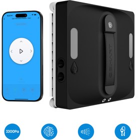 Resim Şımart Akıllı Cam Silme Robotu 3300Pa Güçlü Vakum ve Akıllı Kontrol 