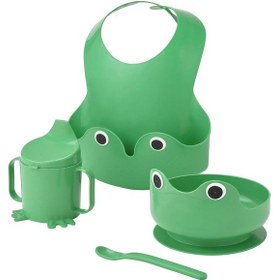 Resim Matta Yemek Seti, Parlak Yeşil, 4 Parça Yeşil 