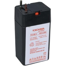 Resim Yokohama Yh-40.3 4 Volt - 0.3 Amper Akü (25.5x19.5x48 Mm) 