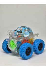 Resim Fidan oyuncak Işıklı Takla Atan Sürtmeli Oyuncak Jeep – Otomatik Dinamo ile Enerjik Hareket 