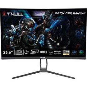 Resim Thull Vision TG-VSN236C-200 23.6" 1 MS 200 Hz FreeSync FHD LED HDMI+DP VA Frameless Curved Oyuncu Monitörü 