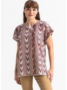 Resim Kısa Kol Şile Bezi Kilim Bluz Tek renk Tkrn Tek Renk 