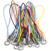 Resim 50 Adet Renkli Naylon Askılı Anahtarlıklar Alaşım Atlama Halkaları ile - DIY Takı Yapımı için Dayanıklı Polyester İplik Kordonlar, El İşleri Projeleri ve Aksesuarları Düzenleme, Anahtar Organizasyonu | Renkli Askılar | Dayanıklı Anahtar Halkaları, Takı Yapımı İçin Zincir 