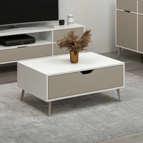 Resim Elina Ayaklı Orta Sehpa - Beyaz/kumtaşı Çok Renkli 