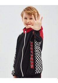 Resim Skechers Micro Collection B Full Zip Jacket Büyük Erkek Çocuk Siyah Ceket Sk241121-001 Siyah 