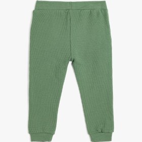 Resim Erkek Bebek Basic Eşofman Altı Dokulu Beli Bağlamalı Pamuklu 
