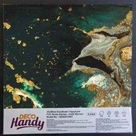 Resim MCM Group Decohandy Pvc Yapışkanlı Yer Karosu 30X30CM 4'lü Paket - Green Edition 0,36M2 
