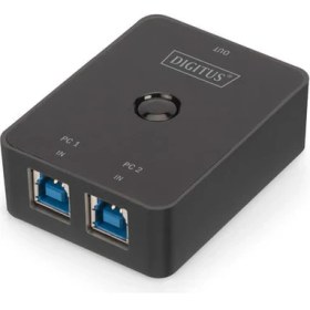 Resim Assmann Digitus DA-73300-1 2 Port USB 3.0 Tip B To 1 Port USB 3.0 Tip A Düğmeli USB Paylaşım Cihazı 