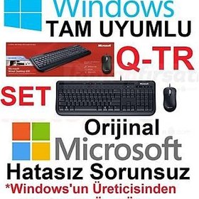 Resim Microsoft Wired Desktop 600 USBKablolu Klavye Mouse Set 3J2-00018 