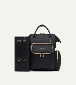 Resim Vista Siyah Gold Kumaş Bebek Çantası 