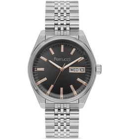 Resim Ferrucci Fer.03506m.03 Çelik Kordon Erkek Kol Saati Metalik 
