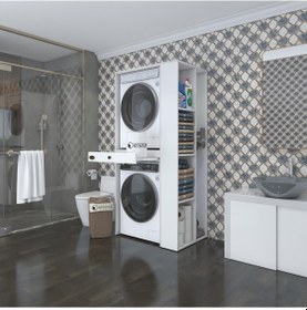 Resim Kenzlife Çamaşır-Kurutma Makinesi Dolabı Bacce Sağ Byz 187 090 60 Çekmeceli Banyo Çok Renkli 