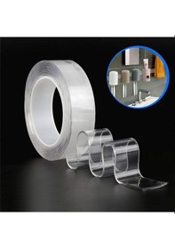 Resim Nano Yıkanabilir Çift Taraflı Şeffaf Jel Bant 3 M X 3 CM 