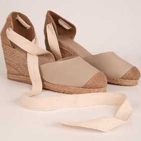 Resim Gerçek Elişi Ipli Dolgu Topuk Keten Espadril Handmade IPLI1000 