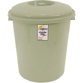 Resim Sağlam Plastik Jumbo Çöp Kovası Kilitsiz 90 Lt 