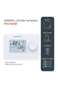 Resim GENERAL Gaia HT250 Rf Kablosuz Oda Termostatı 