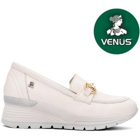 Resim Venüs Hidra Hakiki Deri Ortopedik Oxford Kadın Aır-flow Taban Klasik Ayakkabı Bej 
