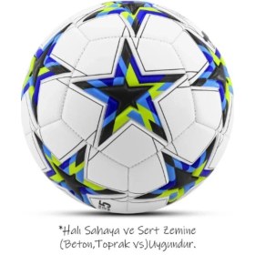 Resim Orijinal Futbol Topu Şampiyonlar Ligi Pompalı Sert Zemin Halı Saha Futbol Topu 