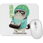 Resim Baskı Dükkanı Grumpy Cat Kedi Mouse Pad 