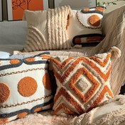 Resim 1 adet Bohem Tarzı Nakışlı Dekoratif Yastık Kılıfı, Fas Geometrik Delikli Tasarım, Çiftlik Yastık Kılıfı, 45.72cm x 45.72cm, Koltuk, Yatak Odası, Oturma Odası için Rahat Modern Ev Dekoru - Makine Yıkanabilir, Fermuar Kapanışı, Polyester Karışımı, Oturma Odası Dekoru | Bohem Tarzı | Fermuarlı Kapak, Dekoratif Yastıklar 
