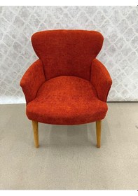 Resim Venqm Teki Berjer Koltuk Ofis Bekleme Koltuğu Kuaför Turuncu 