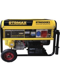 Resim Rtrmax RTR6500E3 Benzinli Jeneratör (Trifaze) 6.8 Kva / 5.5 kW 380 V İpli / Marşlı (Akülü) 