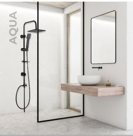 Resim Newarc 440536 Aqua Siyah Duş Seti 