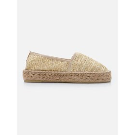 Resim Su Espadril Natura Naturel Kadın Düz Espadril 