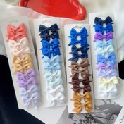 Resim 10'lu Set Moda Yeni El Yapımı Katı Saç Kurdeleleri Grosgrain Kurdele Fiyoğlu Saç Tokası ile Kız Saç Aksesuarları 