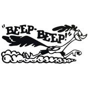 Resim 17 7.7 Cm Road Runner Etiket Karikatür Eski Hızlı Araba Kamyon Dizüstü Bilgisayar Vinil Aksesuarları Çıkartması Ara 