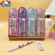 Resim Sanrio Hello Kitty Mechanical Pencil - 0.5Mm HB Lead, Ergonomic Grip, Colorful Cartoon Design, Perfect for Office And School Use 