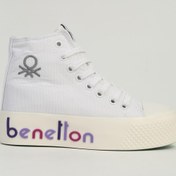 Resim Benetton Beyaz Lila Kadın Spor Ayakkabı BN-30945 